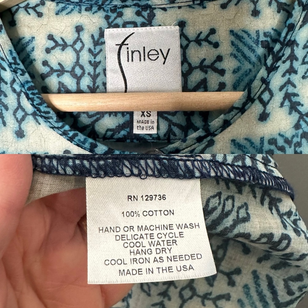 Finley Caroline Sleeveless Geo-Print Ruffle Mini Dress - Picture 9 of 9